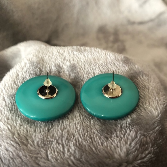 Today Buy One Get One!Persian Green Round Earrings - Picture 3 of 3